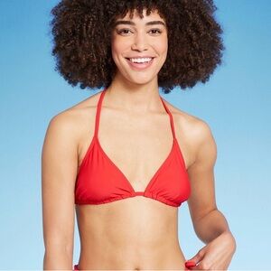 Wild Fable Vibrant Red Bikini Top